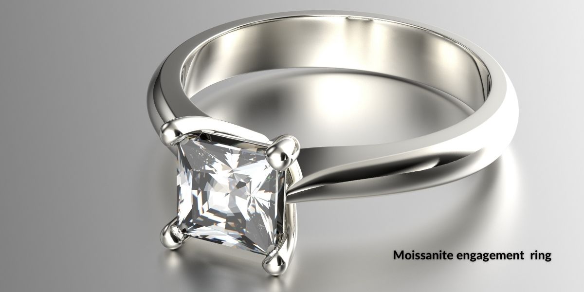 Moissanite engagement ring
